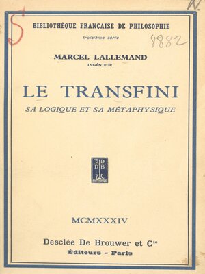 cover image of Le transfini
